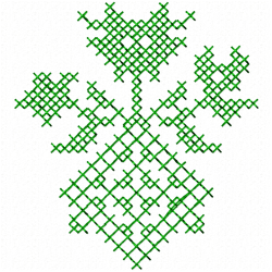 Flowers And Tree Embroidery Design 5
